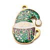 Christmas 304 Stainless Steel Enamel Pendants STAS-B112-02G-08-1