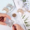 4Pcs 2 Colors Bowknot Alloy Rhinestone Shoe Decorations FIND-CP0002-29-3