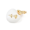 Brass Enamel Charms KK-P339-25G-01-2