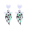 Halloween Acrylic Dangle Stud Earrings FS-WGAFD0C-03-1