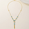 Fashionable Brass Tassel Lariat Necklaces for Women TR9521-1
