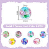 56Pcs 7 Colors Luminous Handmade Gold Sand Lampwork Beads LAMP-GA0001-14-2