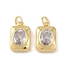Brass Micro Pave Cubic Zirconia Pendants KK-G544-26G-1