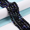 Electroplate Opaque Solid Color Glass Beads Strands EGLA-A044-P1mm-L18-4
