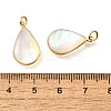 Natural White Shell & Epoxy Resin Pendants X-KK-E794-02G-01-3