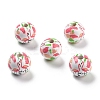 Spray Painted European Schima Wood Beads WOOD-M004-08-1