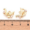 Brass Micro Pave Cubic Zirconia Charms KK-N261-72G-3