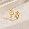 Simple Geometric Brass Hoop Earrings CV3408-3-1
