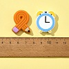 Study Theme 5Pcs 5 Styles Eco-Friendly Silicone Focal Beads SIL-FS0001-12-5