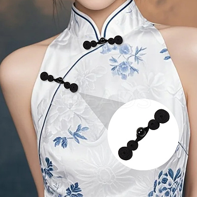 12Pcs Polyester Resin Cheongsam Buckle for Chinese Formal Dress DIY-CY0001-86A-1