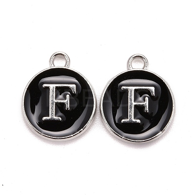 Platinum Plated Alloy Charms X-ENAM-S118-02F-P-1