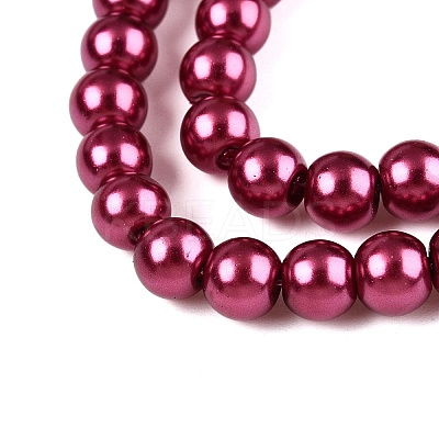 Baking Paint Pearlized Glass Pearl Round Bead Strands HY-Q003-10mm-14-1