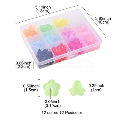 144Pcs 12 Colors Opaque Acrylic Beads SACR-YW0001-46-1