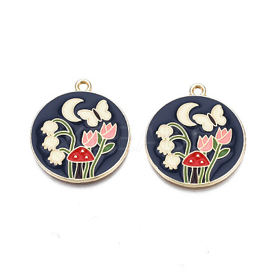 Alloy Enamel Pendants ENAM-N055-113B-1