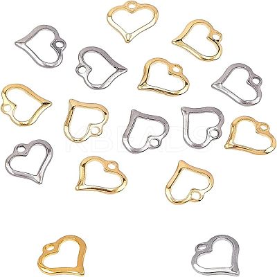 304 Stainless Steel Open Heart Charms STAS-UN0003-61-1