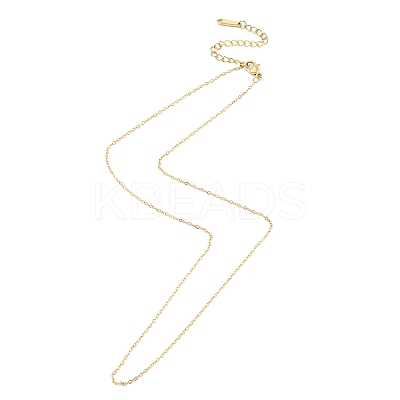 Ion Plating(IP) 304 Stainless Steel Cable Chain Necklace for Men Women LS-NJEW-M200-01G-1
