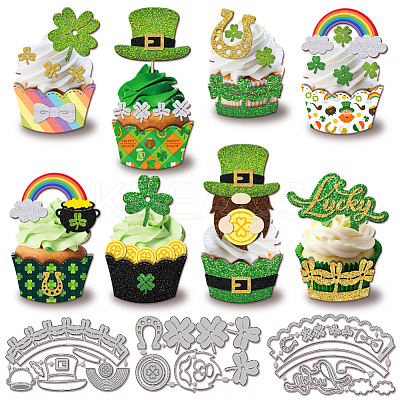 Saint Patrick's Day Carbon Steel Cutting Dies Stencils DIY-WH0309-3325-1