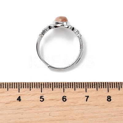 Natural Gemstone Finger Rings RJEW-A084-03P-1