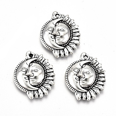 Tibetan Style Alloy Pendants X-TIBE-S323-045AS-RS-1