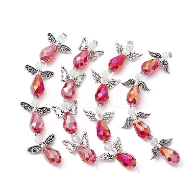 Angel Fairy Shape Electroplate Glass Beads Strands AJEW-JB01173-01-1
