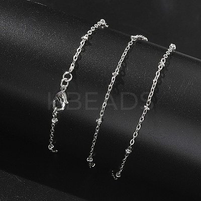 2mm Rack Plating Brass Satellite Chain Necklaces for Women Men MAK-L044-11P-1