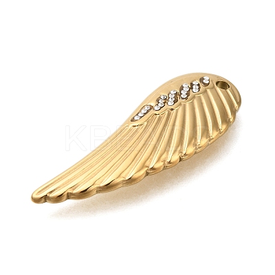 Ion Plating(IP) 304 Stainless Steel with Rhinestone Pendants STAS-Q335-12G-1