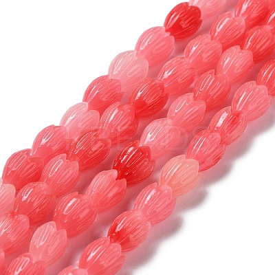 Synthetic Coral Beads Strands G-Q1007-01B-01-1