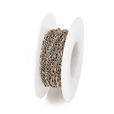Two Tone 304 Stainless Steel Figaro Chains CHS-P028-13A-1