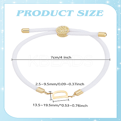 1pc Adjustable Nylon Cord Slider Bracelets for Women BJEW-LP0001-33D-G-1