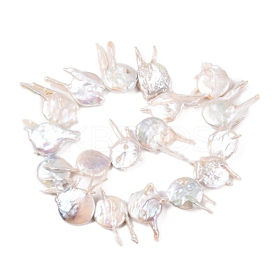 Natural Baroque Keshi Pearl Beads Strands PEAR-S018-06F-1