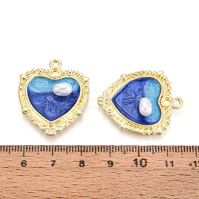 Rack Plating Alloy Enamel Pendants ENAM-N066-13KCG-1