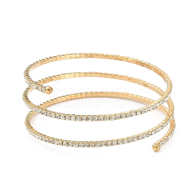 Iron Alloy Rhinestone Multilayer Bangles BJEW-B052-03LG-1