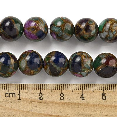Synthetic Gold Clinquant Stone Beads Strands G-P549-A01-03-1