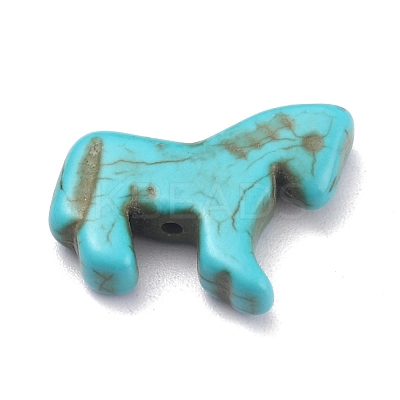 Synthetic Turquoise Dyed Horse Beads G-B015-02-1
