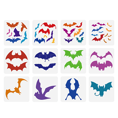 PET Hollow Out Drawing Painting Stencils DIY-WH0394-0361-1