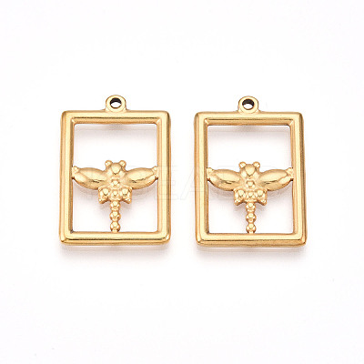 304 Stainless Steel Pendants STAS-N109-18G-1