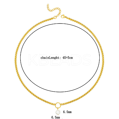Fashionable 6mm Pearl Pendant Necklace for Women HA1749-1