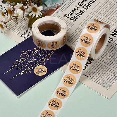 Self-Adhesive Kraft Paper Gift Tag Stickers LS-DIY-G013-A18-1