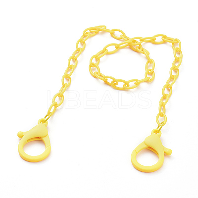 Personalized ABS Plastic Cable Chain Necklaces LS-NJEW-JN03310-04-1