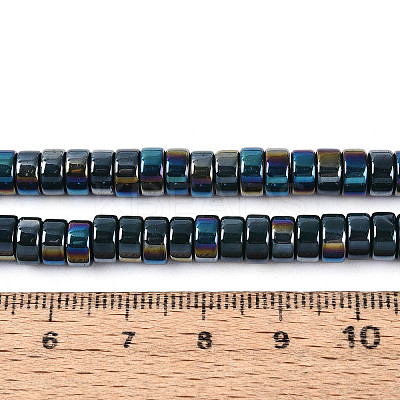 AB Color Plated Opaque Glass Beads Strands GLAA-T026-3x6mm-P16-1