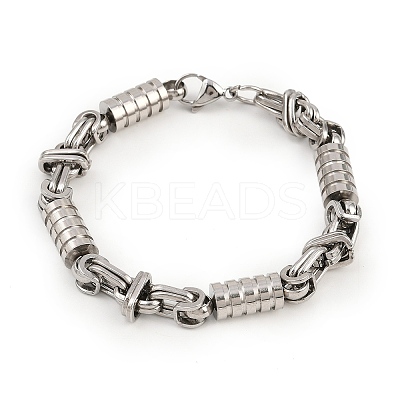 201 Stainless Steel Link Chain Bracelets for Men Women BJEW-B143-08-1