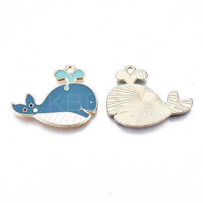 Eco-Friendly Alloy Enamel Pendants ENAM-Q437-014-NR-1
