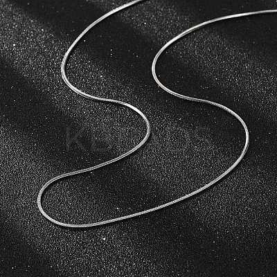 Non-Tarnish 304 Stainless Steel Square Snake Chains Necklaces NJEW-P170-01P-05-1