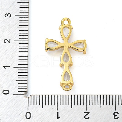 Rack Plating Brass Micro Pave Cubic Zirconia Pendants KK-Z063-48G-1