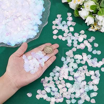 2000Pcs UV Plating Resin Charms RESI-NB0002-17A-1