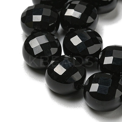 Natural Black Onyx(Dyed & Heated) Beads Strands G-K351-A02-01-1