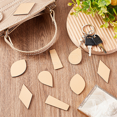 64Pcs 4 Styles Imitation Leather Label Tags AJEW-OC0004-02-1