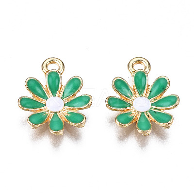 Light Gold Plated Alloy Pendants LS-ENAM-T009-39E-1