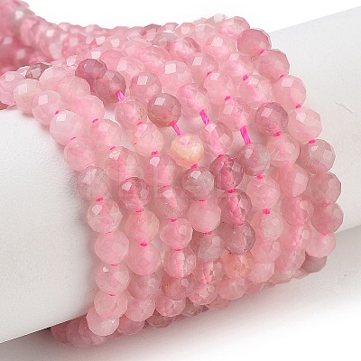 Natural Madagascar Rose Quartz Beads Strands X-G-B088-C09-04-1