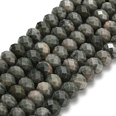 Natural Green Wood Lace Stone Wooden Jasper Beads Strands G-Z111-A15-02-1